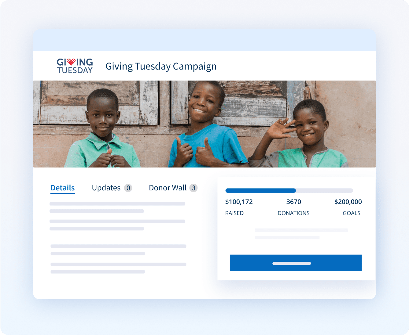 Créer une page dédiée au financement participatif Giving Tuesday