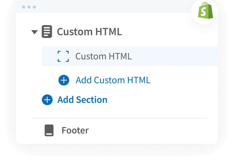 Ajouter une section HTML à votre boutique